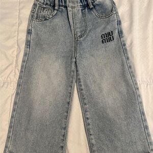 Miu Miu Kids Denim Blue Jeans size 4T Great used condition